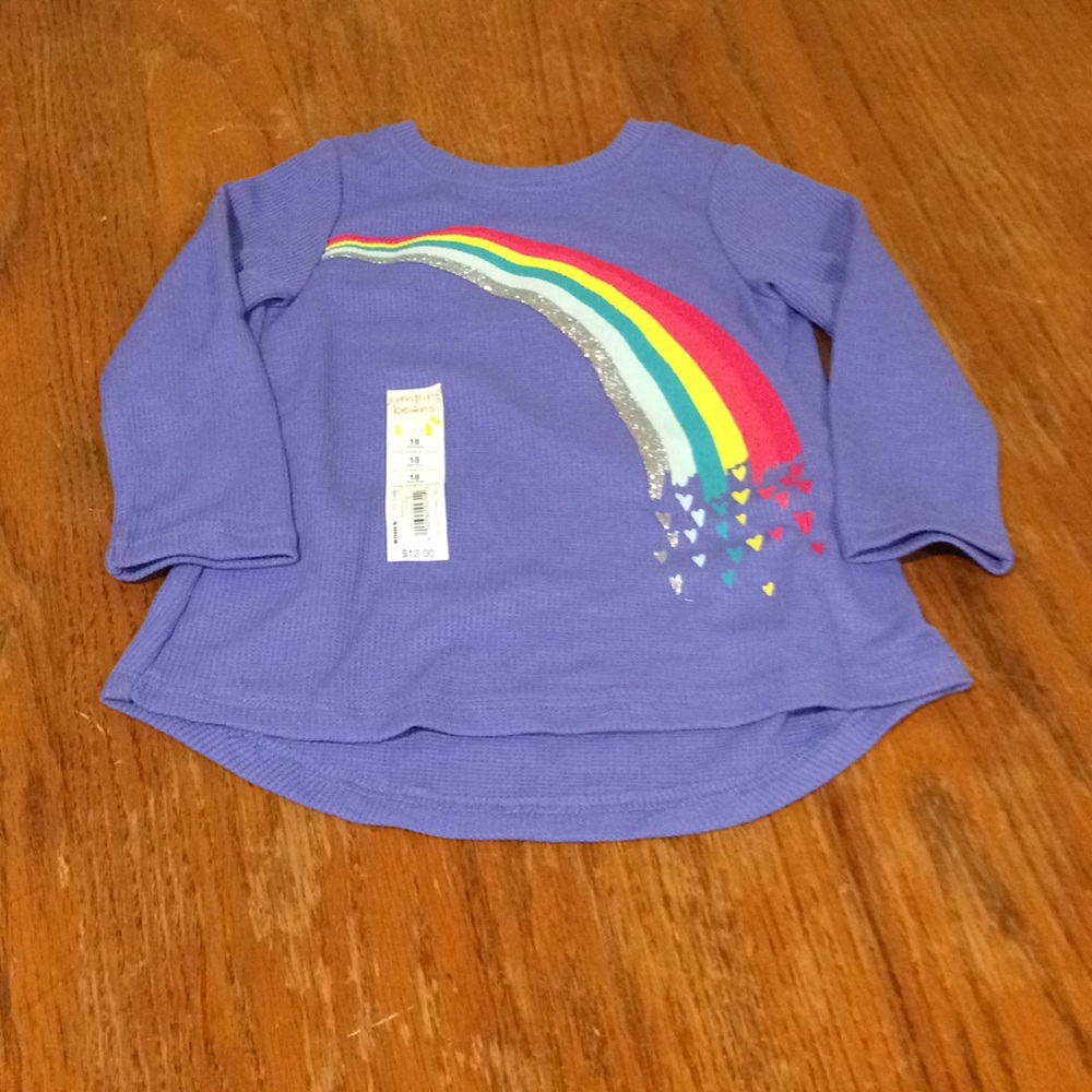 NWT girl's sparkle rainbow thermal tunic